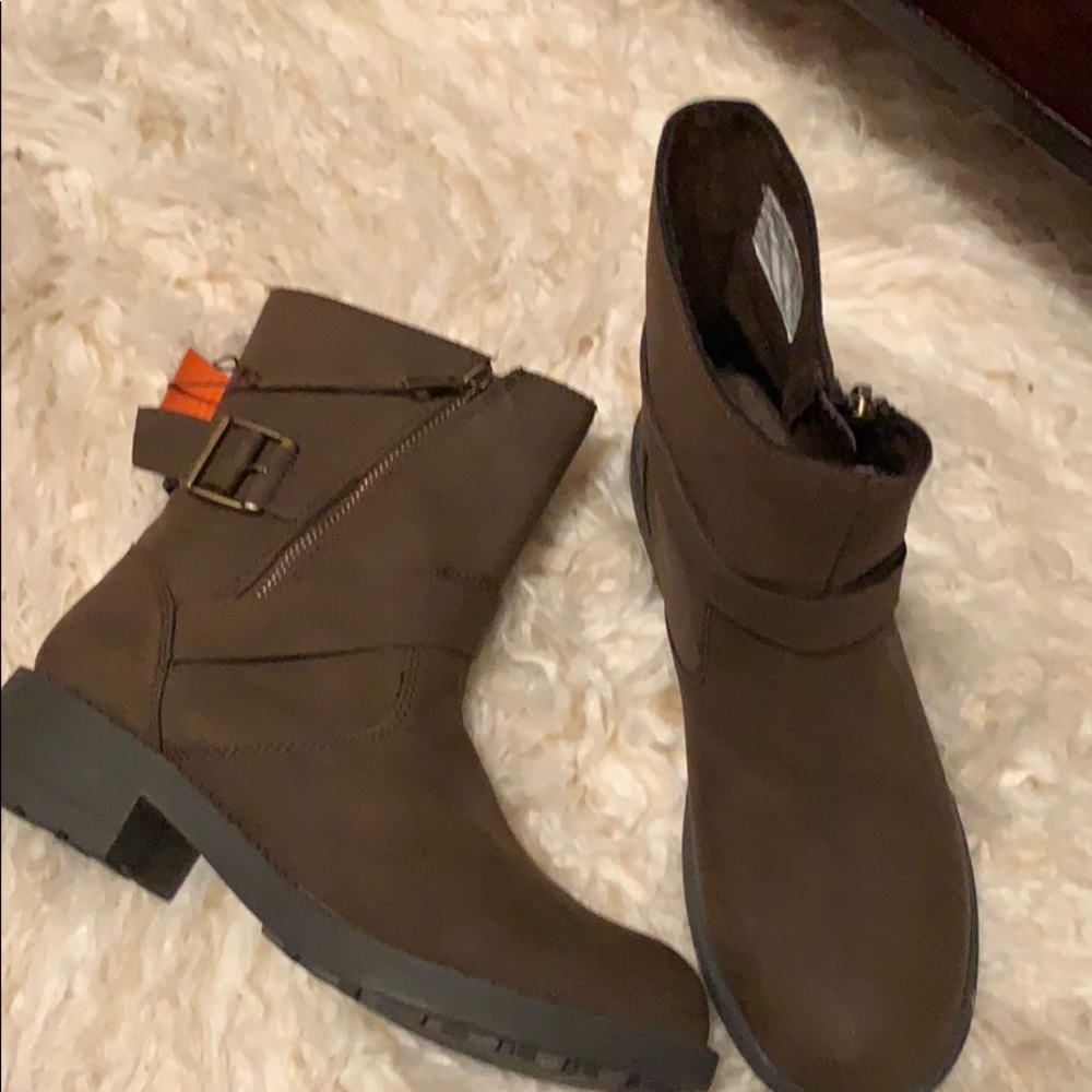 Brown Moto Boot